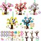 25 Set Spring Craft Kit Flower Bird Butterfly Make Your Tree Art Craft Ornaments for Toddler Spring Sunday School Classroom Home Preschool Party Activities Favor Decor Supplies